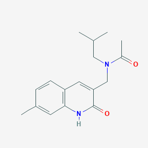 N-[(2-hydroxy-7-methyl-3-quinolinyl)methyl]-N-isobutylacetamide