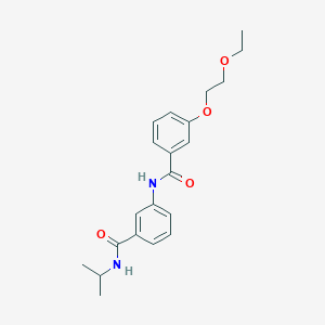 molecular formula C21H26N2O4 B4613340 3-(2-ethoxyethoxy)-N-{3-[(isopropylamino)carbonyl]phenyl}benzamide 