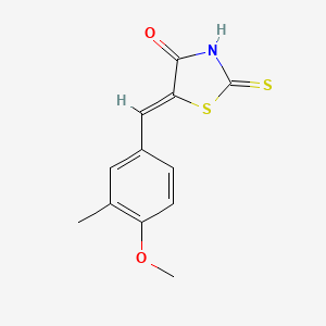 molecular formula C12H11NO2S2 B4613359 5-(4-甲氧基-3-甲基苄叉)-2-硫代-1,3-噻唑烷-4-酮 