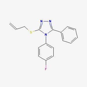 molecular formula C17H14FN3S B4613369 3-(allylthio)-4-(4-fluorophenyl)-5-phenyl-4H-1,2,4-triazole 