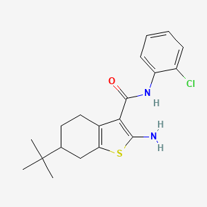 2-amino-6-tert-butyl-N-(2-chlorophenyl)-4,5,6,7-tetrahydro-1-benzothiophene-3-carboxamide