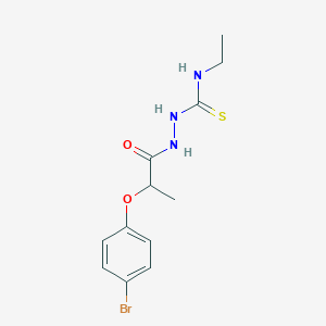 molecular formula C12H16BrN3O2S B4613390 2-[2-(4-bromophenoxy)propanoyl]-N-ethylhydrazinecarbothioamide 