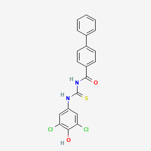 N-{[(3,5-dichloro-4-hydroxyphenyl)amino]carbonothioyl}-4-biphenylcarboxamide