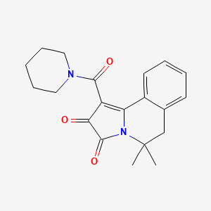 5,5-dimethyl-1-(1-piperidinylcarbonyl)-5,6-dihydropyrrolo[2,1-a]isoquinoline-2,3-dione