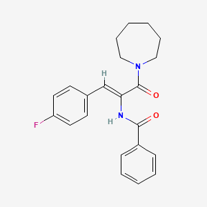 molecular formula C22H23FN2O2 B4613456 N-[1-(1-氮杂环戊烷羰基)-2-(4-氟苯基)乙烯基]苯甲酰胺 