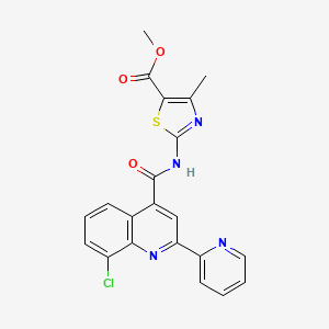 METHYL 2-[8-CHLORO-2-(PYRIDIN-2-YL)QUINOLINE-4-AMIDO]-4-METHYL-1,3-THIAZOLE-5-CARBOXYLATE