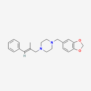 molecular formula C22H26N2O2 B4613487 1-(1,3-benzodioxol-5-ylmethyl)-4-(2-methyl-3-phenyl-2-propen-1-yl)piperazine 