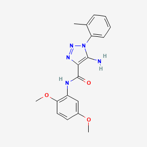 5-amino-N-(2,5-dimethoxyphenyl)-1-(2-methylphenyl)-1H-1,2,3-triazole-4-carboxamide