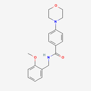 molecular formula C19H22N2O3 B4613500 N-(2-甲氧基苄基)-4-(4-吗啉基)苯甲酰胺 