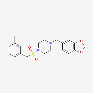 1-[(2H-1,3-BENZODIOXOL-5-YL)METHYL]-4-[(3-METHYLPHENYL)METHANESULFONYL]PIPERAZINE