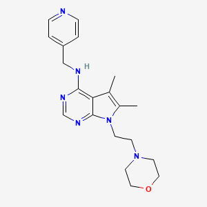 5,6-dimethyl-7-[2-(4-morpholinyl)ethyl]-N-(4-pyridinylmethyl)-7H-pyrrolo[2,3-d]pyrimidin-4-amine