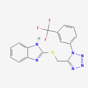 2-[({1-[3-(trifluoromethyl)phenyl]-1H-tetrazol-5-yl}methyl)thio]-1H-benzimidazole