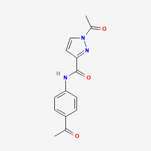 1-acetyl-N-(4-acetylphenyl)-1H-pyrazole-3-carboxamide