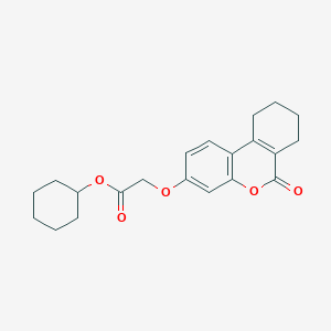 molecular formula C21H24O5 B4613542 环己基[(6-氧代-7,8,9,10-四氢-6H-苯并[c]色满-3-基)氧基]乙酸酯 