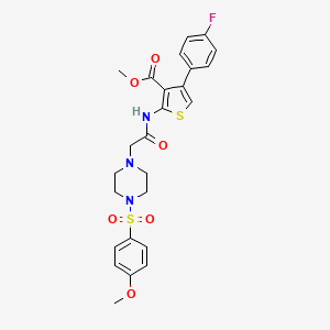 methyl 4-(4-fluorophenyl)-2-[({4-[(4-methoxyphenyl)sulfonyl]-1-piperazinyl}acetyl)amino]-3-thiophenecarboxylate