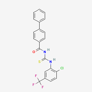 N-({[2-chloro-5-(trifluoromethyl)phenyl]amino}carbonothioyl)-4-biphenylcarboxamide