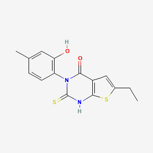 6-ethyl-3-(2-hydroxy-4-methylphenyl)-2-mercaptothieno[2,3-d]pyrimidin-4(3H)-one