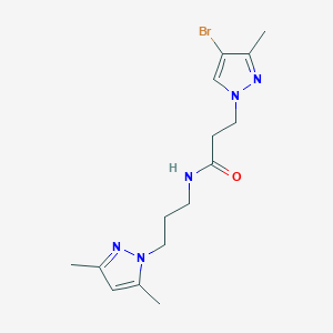 3-(4-BROMO-3-METHYL-1H-PYRAZOL-1-YL)-N~1~-[3-(3,5-DIMETHYL-1H-PYRAZOL-1-YL)PROPYL]PROPANAMIDE