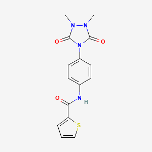 N-[4-(1,2-dimethyl-3,5-dioxo-1,2,4-triazolidin-4-yl)phenyl]-2-thiophenecarboxamide