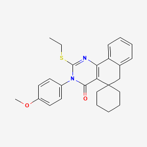 2-(ethylthio)-3-(4-methoxyphenyl)-3H-spiro[benzo[h]quinazoline-5,1'-cyclohexan]-4(6H)-one