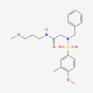 N~2~-benzyl-N~2~-[(4-methoxy-3-methylphenyl)sulfonyl]-N~1~-(3-methoxypropyl)glycinamide