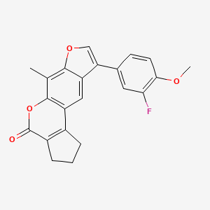 molecular formula C22H17FO4 B4613650 9-(3-fluoro-4-methoxyphenyl)-6-methyl-2,3-dihydrocyclopenta[c]furo[3,2-g]chromen-4(1H)-one 