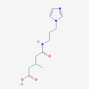 5-{[3-(1H-imidazol-1-yl)propyl]amino}-3-methyl-5-oxopentanoic acid