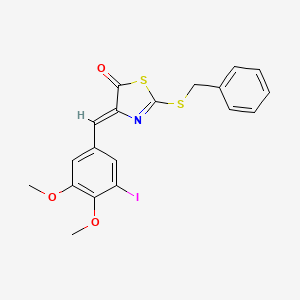 2-(benzylthio)-4-(3-iodo-4,5-dimethoxybenzylidene)-1,3-thiazol-5(4H)-one