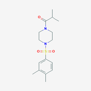 molecular formula C16H24N2O3S B4613752 1-[(3,4-dimethylphenyl)sulfonyl]-4-isobutyrylpiperazine 