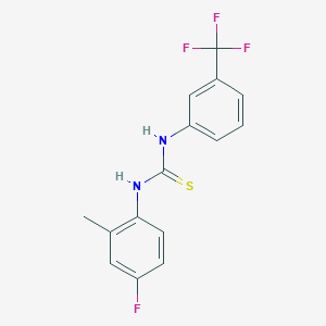 molecular formula C15H12F4N2S B4613774 N-(4-fluoro-2-methylphenyl)-N'-[3-(trifluoromethyl)phenyl]thiourea 