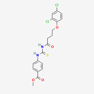 molecular formula C19H18Cl2N2O4S B4613777 methyl 4-[({[4-(2,4-dichlorophenoxy)butanoyl]amino}carbonothioyl)amino]benzoate 