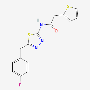 N-[5-(4-fluorobenzyl)-1,3,4-thiadiazol-2-yl]-2-(2-thienyl)acetamide