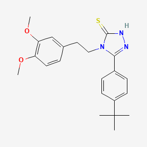 molecular formula C22H27N3O2S B4613801 5-(4-叔丁基苯基)-4-[2-(3,4-二甲氧基苯基)乙基]-2,4-二氢-3H-1,2,4-三唑-3-硫酮 