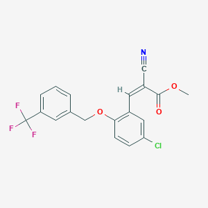 methyl 3-(5-chloro-2-{[3-(trifluoromethyl)benzyl]oxy}phenyl)-2-cyanoacrylate