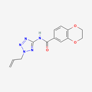 molecular formula C13H13N5O3 B4613823 N-(2-烯丙-2H-四唑-5-基)-2,3-二氢-1,4-苯并二噁英-6-甲酰胺 