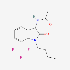 N-[1-butyl-2-oxo-7-(trifluoromethyl)-2,3-dihydro-1H-indol-3-yl]acetamide