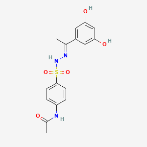 N-[4-({2-[1-(3,5-dihydroxyphenyl)ethylidene]hydrazino}sulfonyl)phenyl]acetamide