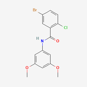 molecular formula C15H13BrClNO3 B4613872 5-溴-2-氯-N-(3,5-二甲氧苯基)苯甲酰胺 