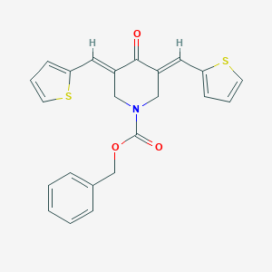 molecular formula C23H19NO3S2 B461392 Benzyl 4-oxo-3,5-bis(2-thienylmethylene)-1-piperidinecarboxylate 