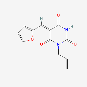 molecular formula C12H10N2O4 B4613921 1-allyl-5-(2-furylmethylene)-2,4,6(1H,3H,5H)-pyrimidinetrione 