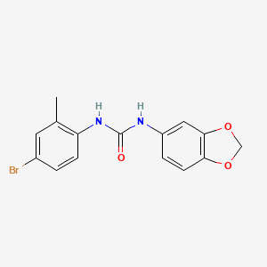 molecular formula C15H13BrN2O3 B4613927 N-1,3-苯并二氧杂环-5-基-N'-(4-溴-2-甲基苯基)脲 