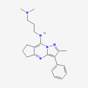 N,N-dimethyl-N'-(2-methyl-3-phenyl-6,7-dihydro-5H-cyclopenta[d]pyrazolo[1,5-a]pyrimidin-8-yl)propane-1,3-diamine