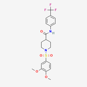 1-[(3,4-dimethoxyphenyl)sulfonyl]-N-[4-(trifluoromethyl)phenyl]-4-piperidinecarboxamide