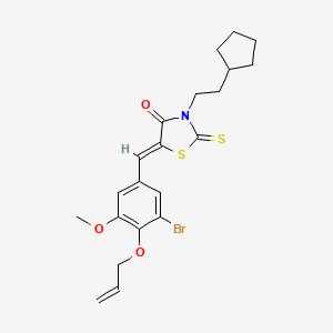 5-[4-(allyloxy)-3-bromo-5-methoxybenzylidene]-3-(2-cyclopentylethyl)-2-thioxo-1,3-thiazolidin-4-one