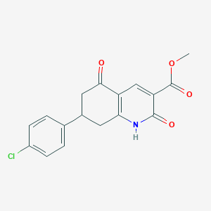 molecular formula C17H14ClNO4 B4614066 methyl 7-(4-chlorophenyl)-2,5-dioxo-1,2,5,6,7,8-hexahydro-3-quinolinecarboxylate 