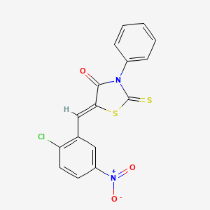 molecular formula C16H9ClN2O3S2 B4614074 5-(2-chloro-5-nitrobenzylidene)-3-phenyl-2-thioxo-1,3-thiazolidin-4-one 