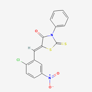 5-(2-chloro-5-nitrobenzylidene)-3-phenyl-2-thioxo-1,3-thiazolidin-4-one