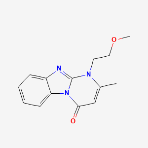 molecular formula C14H15N3O2 B4614076 1-(2-methoxyethyl)-2-methylpyrimido[1,2-a]benzimidazol-4(1H)-one 