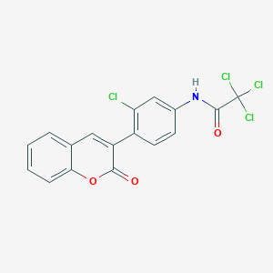 molecular formula C17H9Cl4NO3 B4614089 2,2,2-trichloro-N-[3-chloro-4-(2-oxo-2H-chromen-3-yl)phenyl]acetamide 