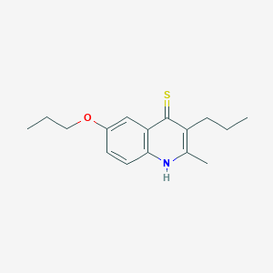 molecular formula C16H21NOS B4614092 2-methyl-6-propoxy-3-propyl-4-quinolinethiol 